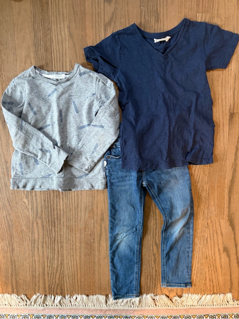 Boys 5T outfit sweatshirt jeans and tshirt